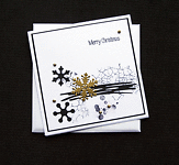 Gold Cracked Ice - Handcrafted Christmas Card - dr20-0021